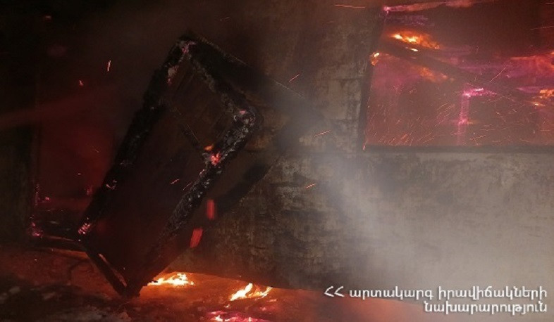 Հրազդանում այրվել են վագոն-տնակի փայտե կառուցատարրերը
