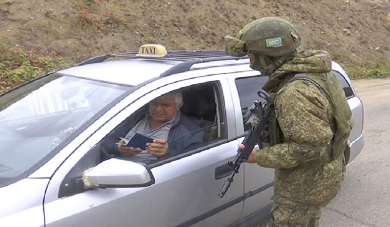 Russian peacekeepers provided safe entry of more than 400 cars and about 1.5 thousand people to Nagorno-Karabakh and back during the day