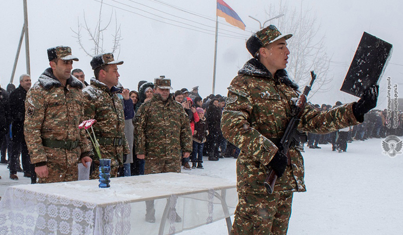 Անցկացվել է նորակոչիկների զինվորական երդման հանդիսավոր արարողություն