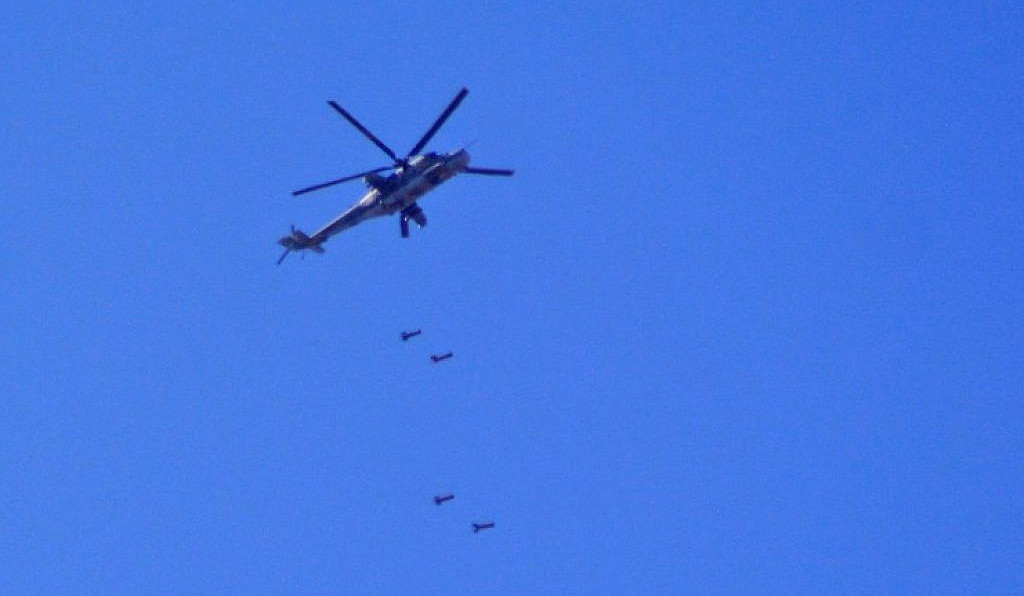 Syrian helicopter crash-lands, leaving 2 crew members dead