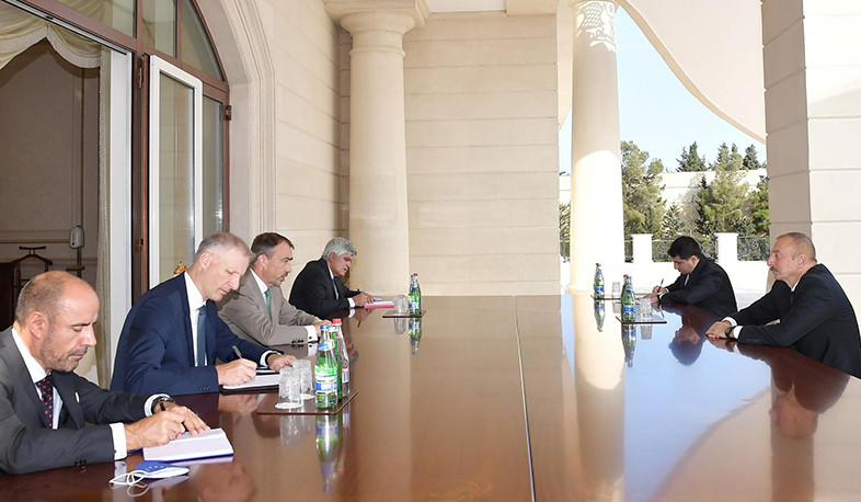 Toivo Klaar and Ilham Aliyev discuss resumption of communication between Armenia and Azerbaijan