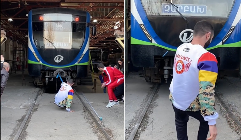 Յուրի Սաքունցը ճկույթով քաշել է 33 տոննա կշռով գնացքի վագոն. տեսանյութ