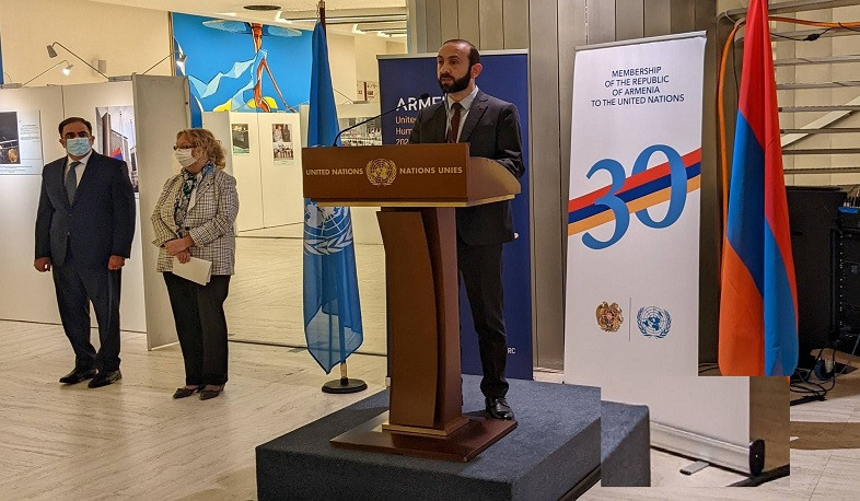 Foreign Minister of Armenia Ararat Mirzoyan participated in opening ceremony of exhibition dedicated to 30th anniversary of Armenia’s accession to UN