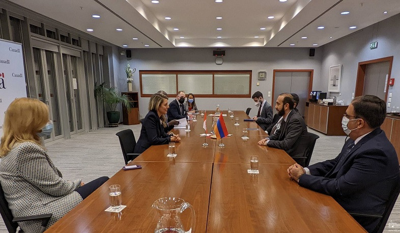 Арарат Мирзоян и глава МИД Канады Мелани Джоли обсудили перспективы развития двусторонних отношений