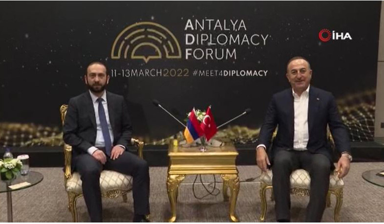 Armenian and Turkish foreign ministers met in Antalya