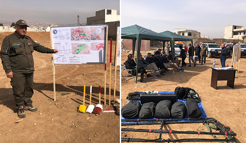 Director of CHDE visits Armenian specialists demining in suburbs of Damascus