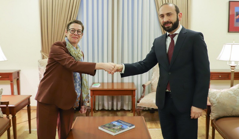 Ararat Mirzoyan and Anne Louyot discuss situation in Artsakh due to Azerbaijani incursion