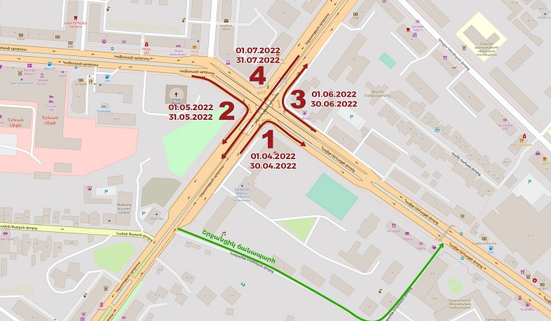 Հատվածաբար կնորոգվի Ազատության պողոտա-Դավիթ Անհաղթ տրանսպորտային հանգույցը