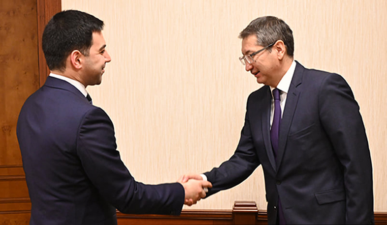 Ռուստամ Բադասյանը և Ղազախստանի դեսպանը քննարկել են առևտրատնտեսական հարաբերությունների զարգացմանն առնչվող հարցեր