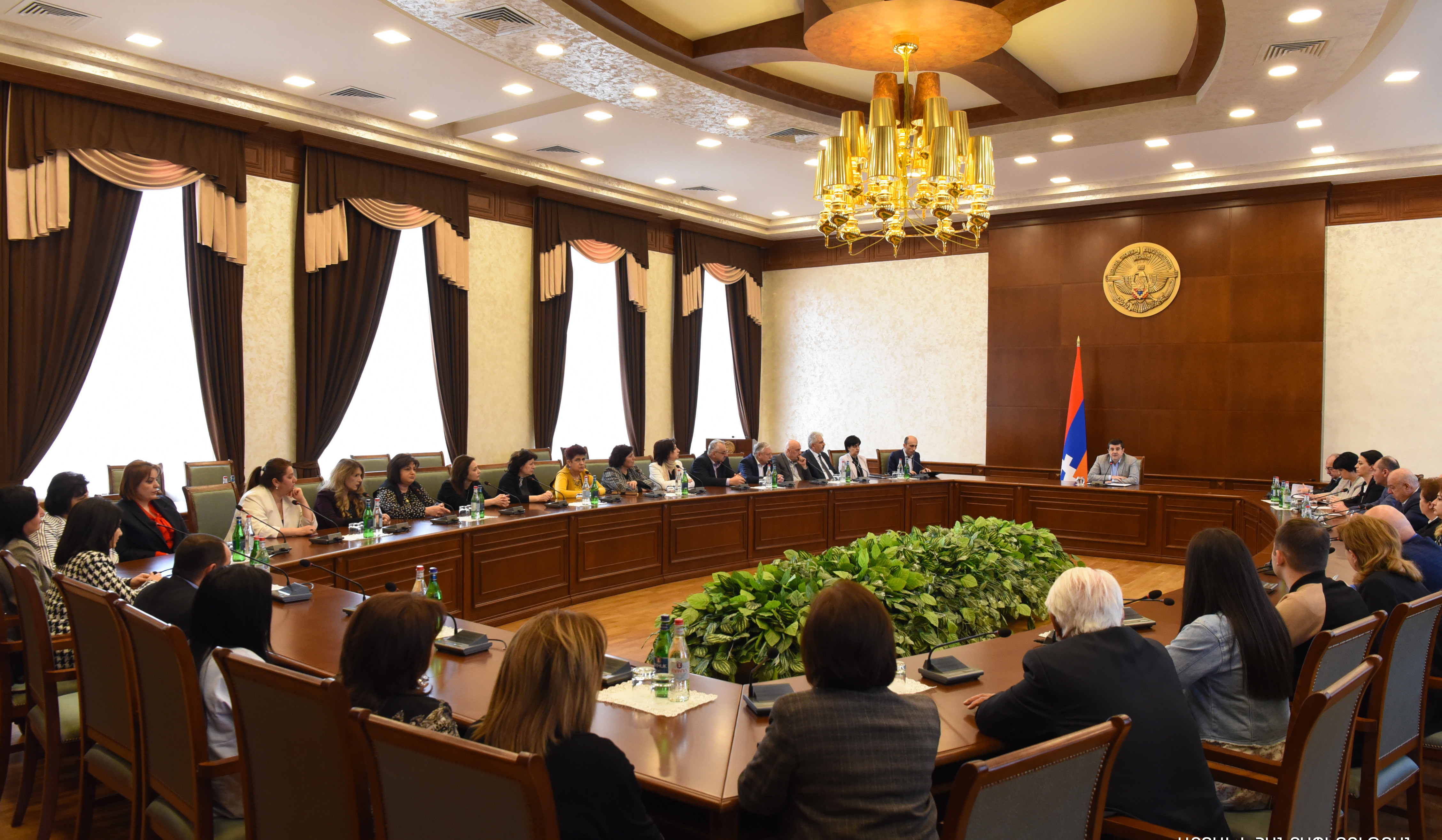 Arayik Harutyunyan presented to members of the Academic Council of ArSU the challenges facing Artsakh