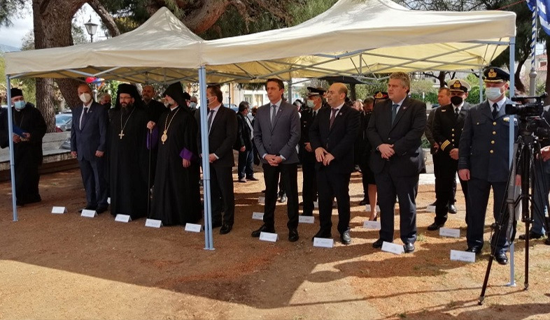 Ambassador Mkrtchyan participates in event dedicated to 107th anniversary of Armenian Genocide in Kalamata