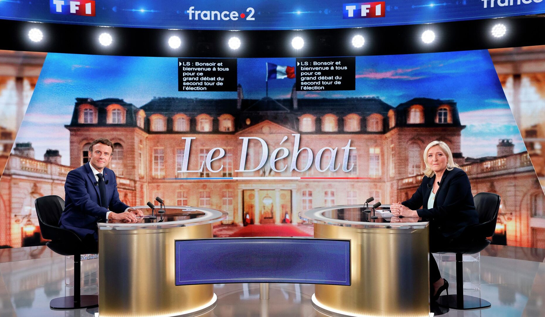 Теледебаты между Макроном и Ле Пен длились более трех часов