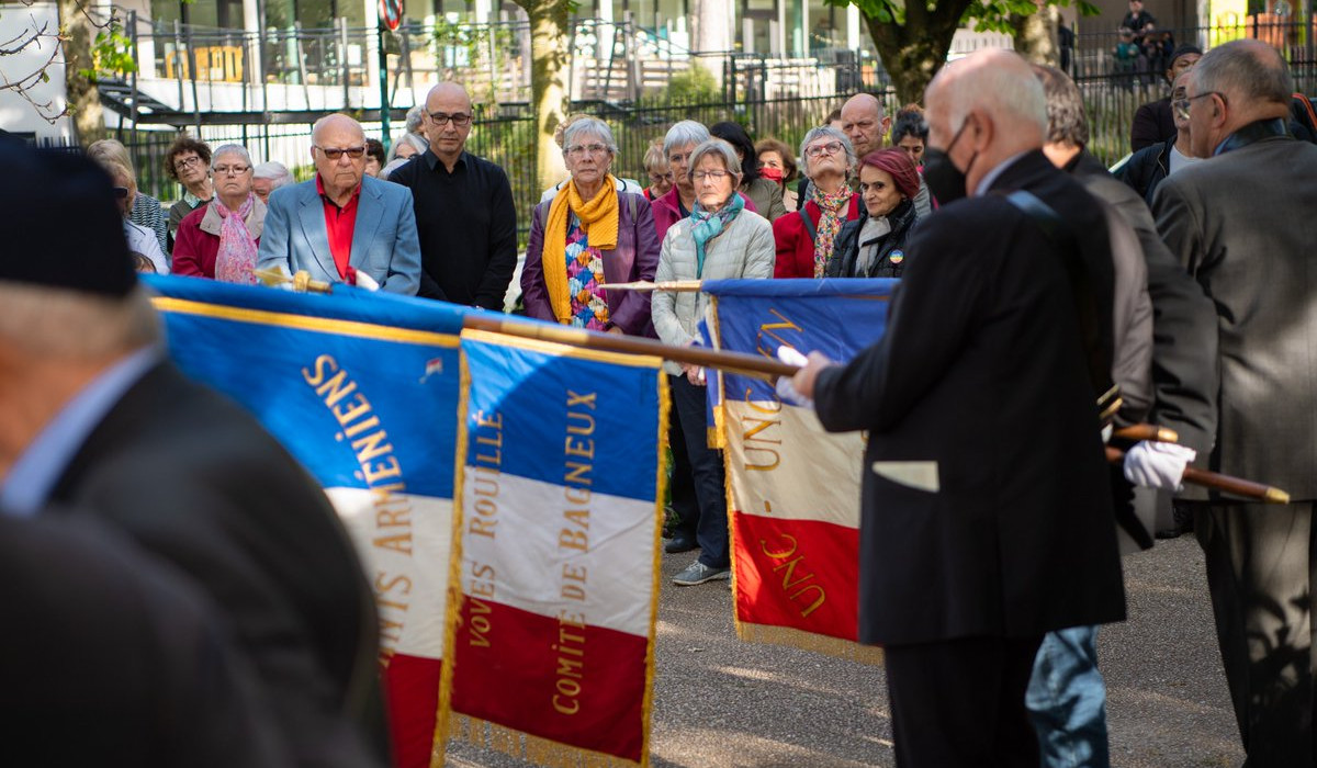 Commemoration ceremony dedicated to 107th anniversary of Armenian Genocide in Bagneux, France
