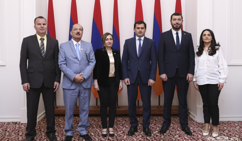 Hakob Arshakyan Receives Delegation Led by Head of Syria-Armenia Friendship Group of Syrian Parliament