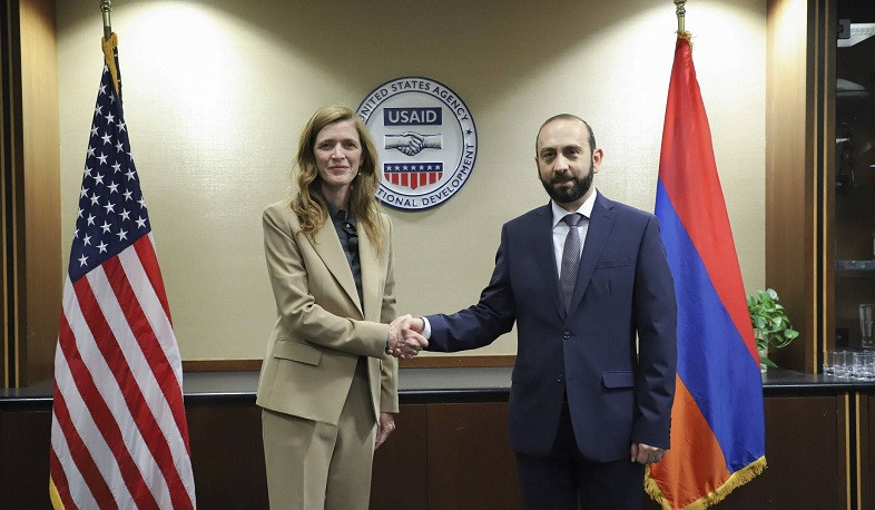 Meeting of Foreign Minister of Armenia Ararat Mirzoyan with Director of USAID Samantha Power