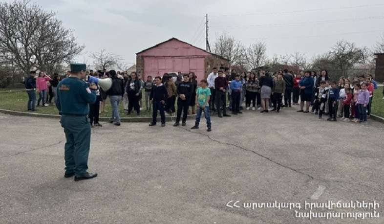 Երեխաների անվտանգության և դիմակայունության հզորացումը Սյունիքի մարզում. ԱԻՆ վարժանքներ