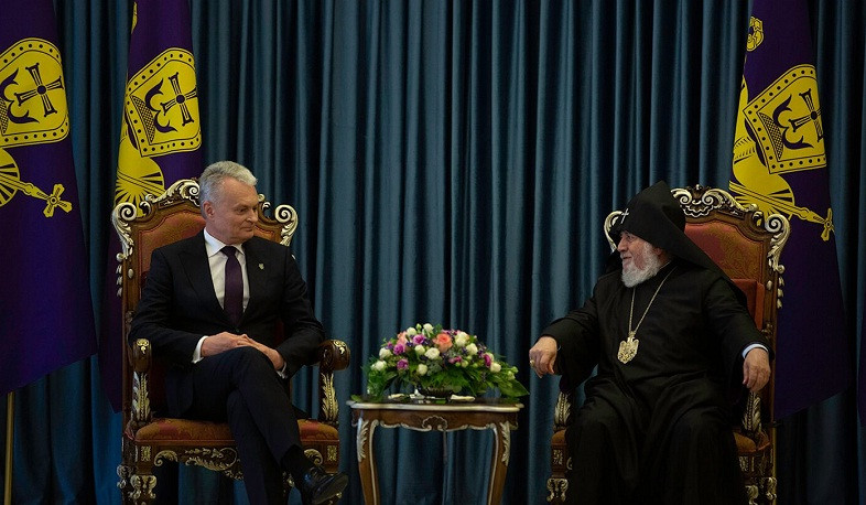 Ամենայն Հայոց Կաթողիկոսն ընդունեց Լիտվայի նախագահին