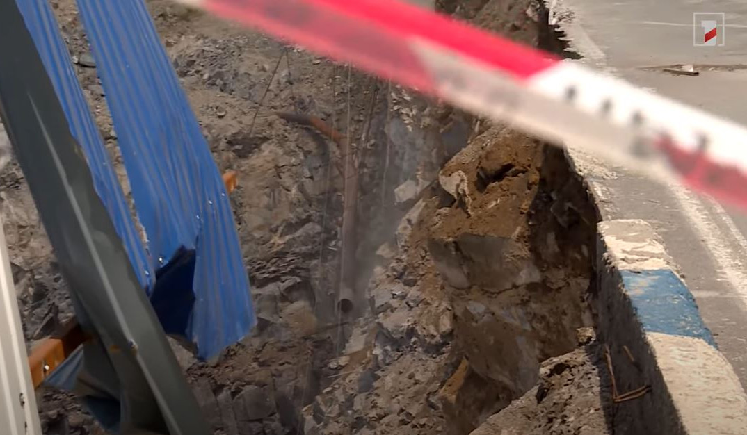 Ծիծեռնակաբերդի խճուղում մեկնարկել են փլուզված հատվածի վերակառուցման աշխատանքները