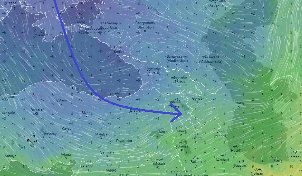 Հանրապետության առանձին լեռնային շրջաններում սպասվում են թաց ձյուն և օդի ջերմաստիճանի անկում