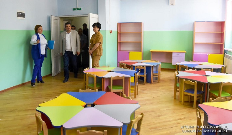 Artsax Prezidenti Vağuhasda uşaq bağçası binasının açılışında iştirak edib