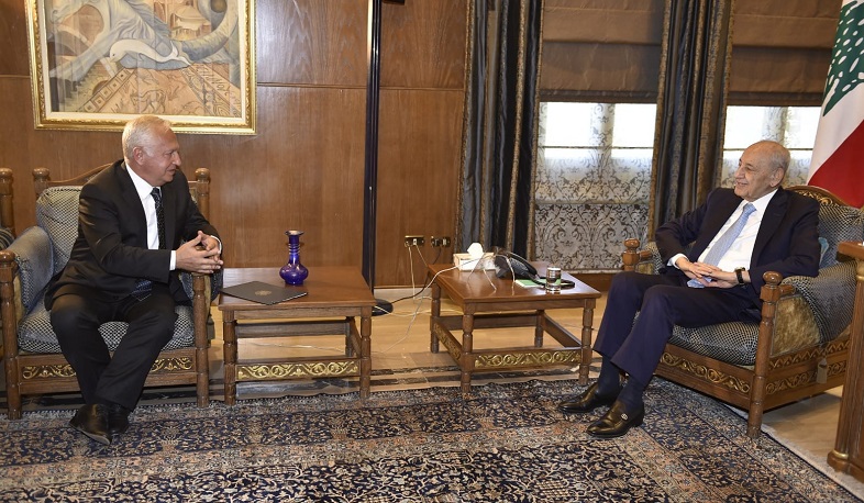 Ambassador of Republic of Armenia to Lebanon Speaker of Lebanese Parliament exchanged views on issues of bilateral agenda