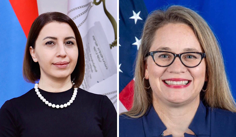 Kristine Qriqoryan Azərbaycanın Artsax ermənilərinə qarşı etnik nifrət siyasətinin təzahürlərini Erika Olsona təqdim etdi