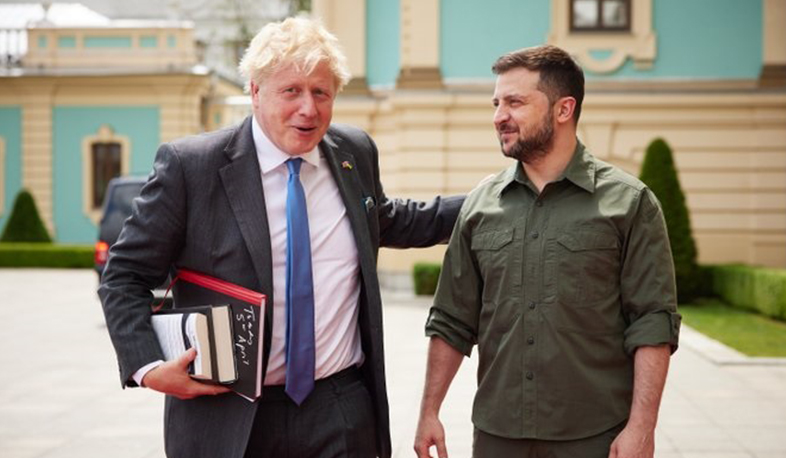 Britain's Boris Johnson meets Ukrainian leader in Kyiv