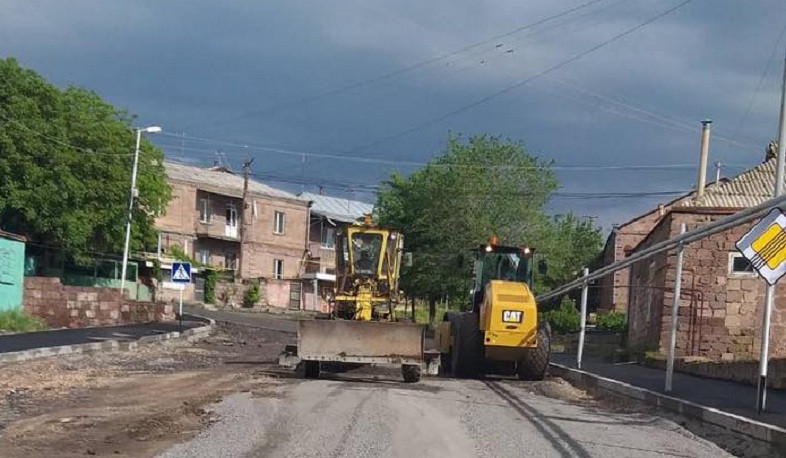 Ասֆալտապատվում է Արթիկ համայնքի Սպանդարյան փողոցը