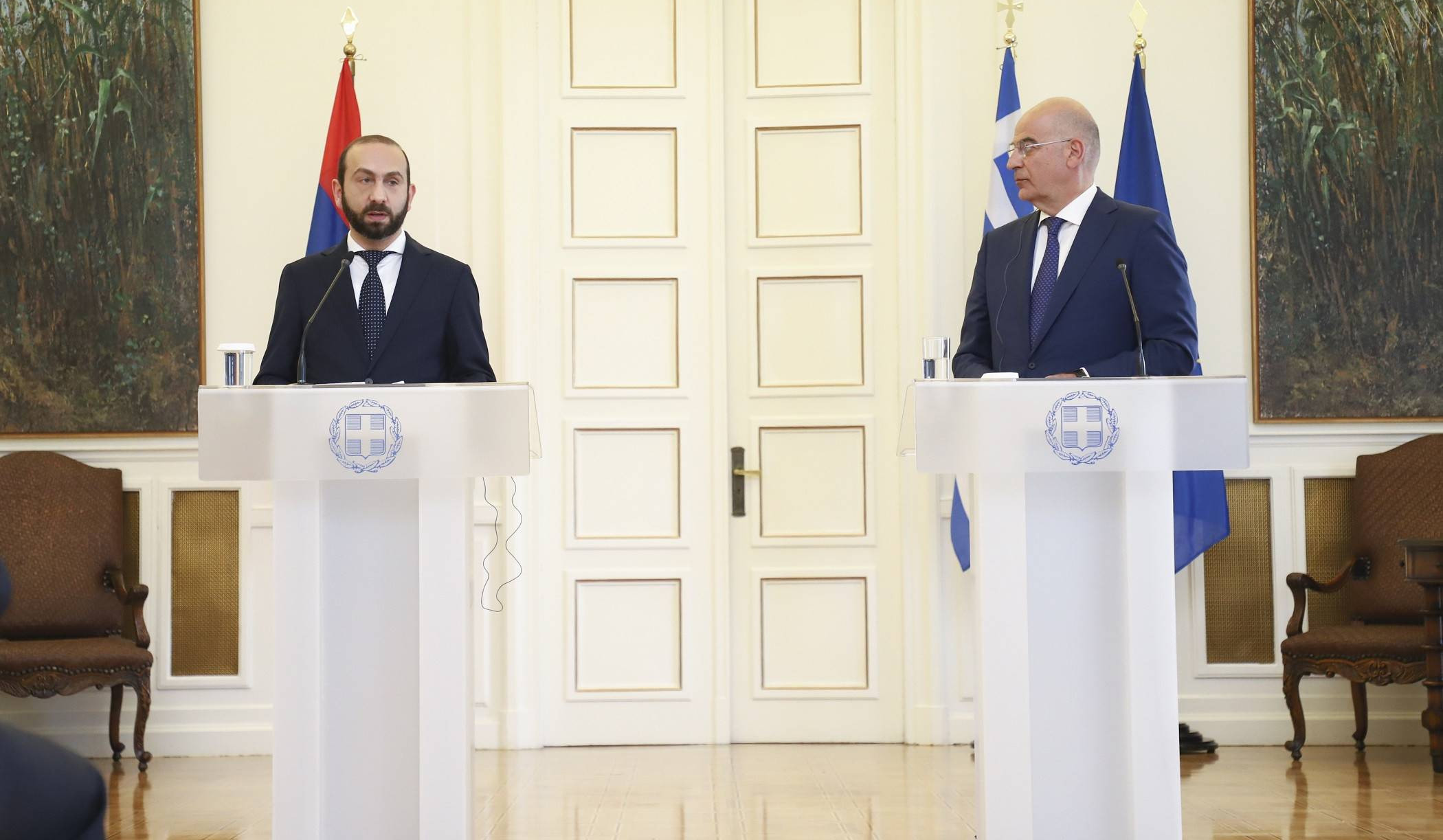 Statement for press of Foreign Minister of Armenia Ararat Mirzoyan following meeting with Foreign Minister of Greece Nikos Dendias