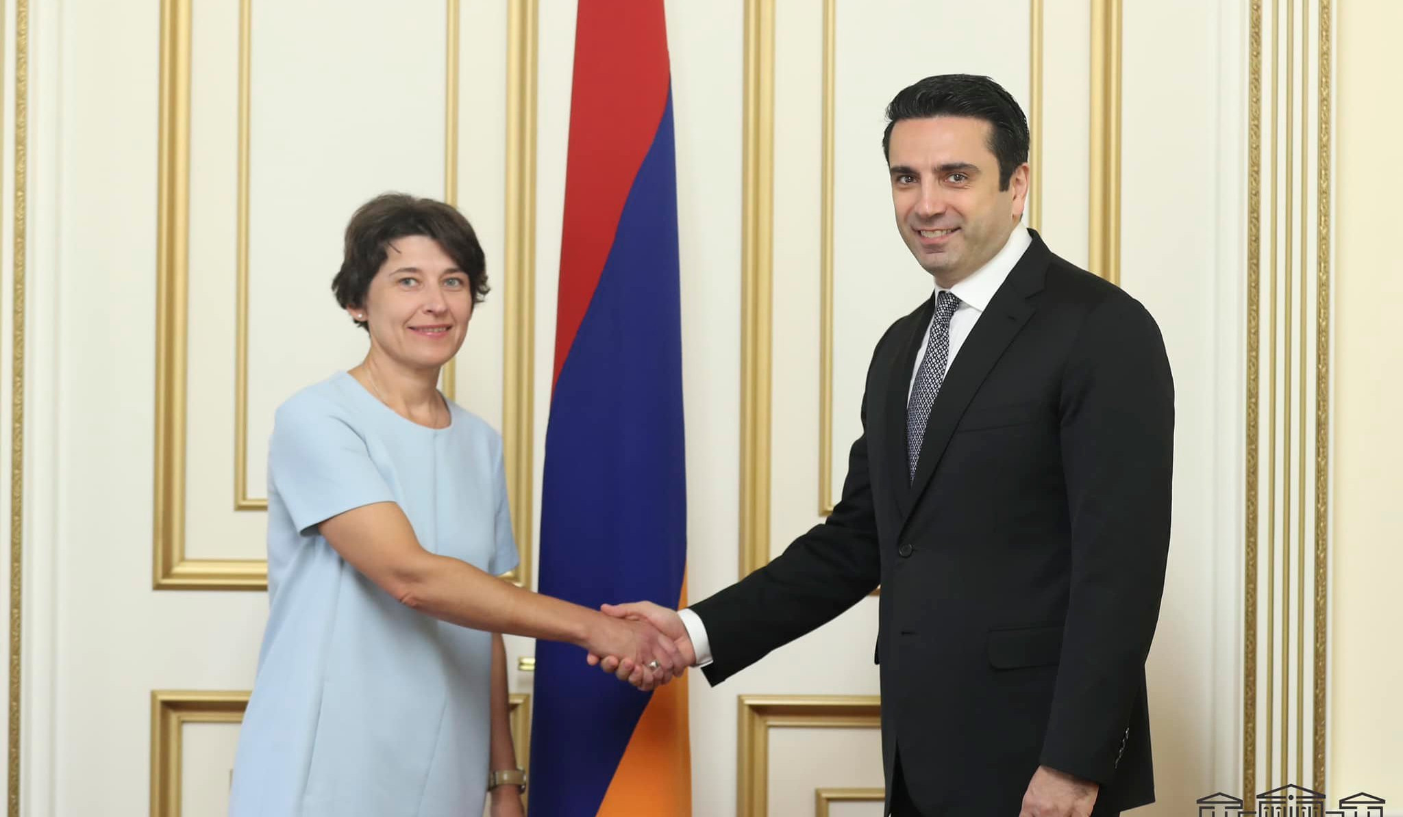 Alen Simonyan Receives Ambassador Extraordinary and Plenipotentiary of Estonia Riina Kaljurand