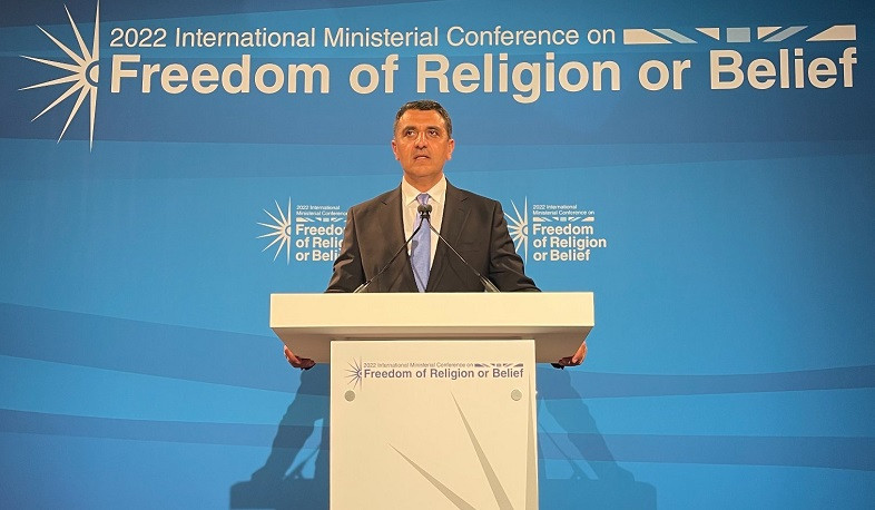 Səfir Nersesyan beynəlxalq forumda Azərbaycan tərəfindən Dağlıq Qarabağdakı erməni irsinin sistemli şəkildə məhv edilməsi faktlarını qaldırıb