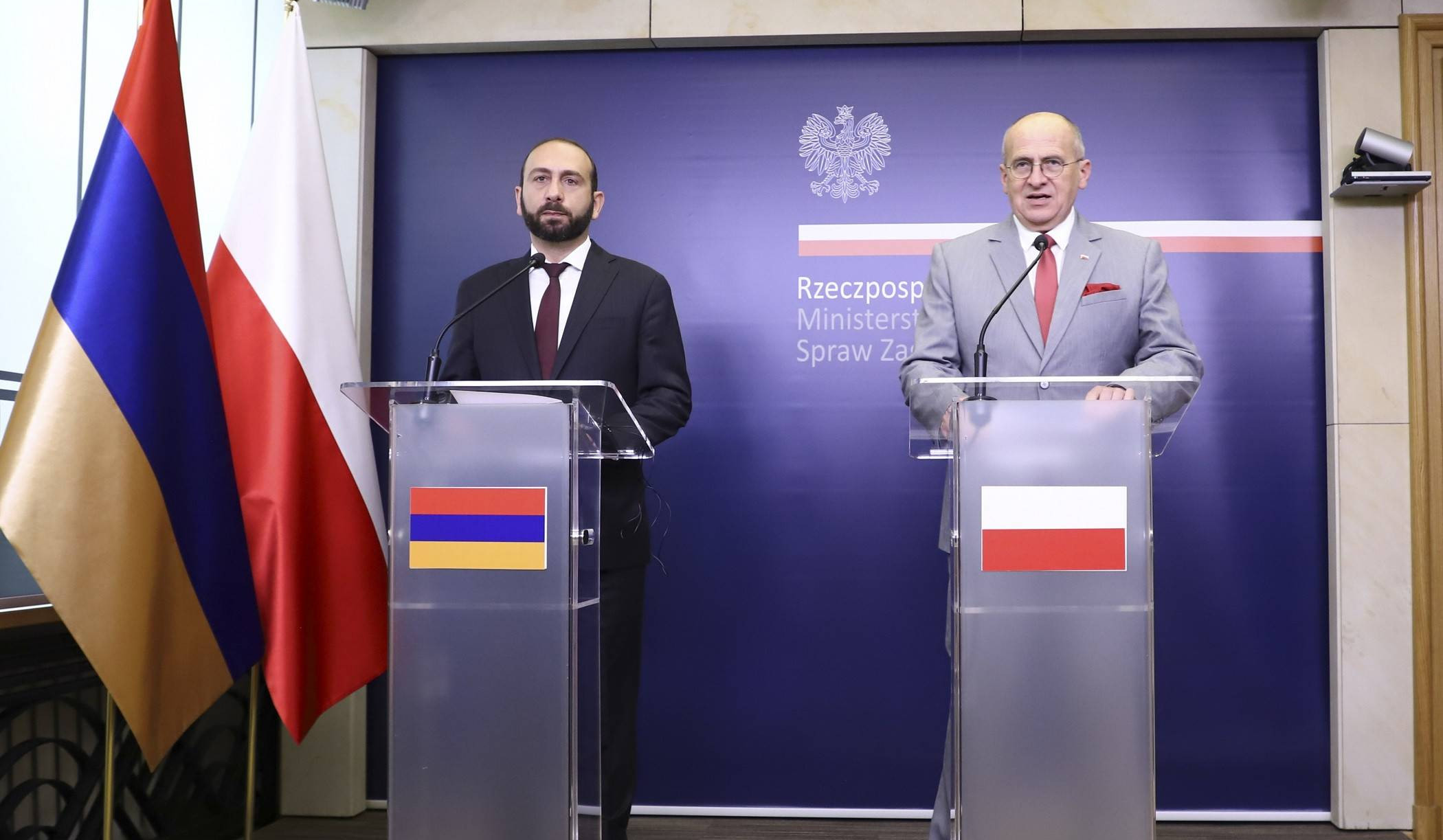 Press statement of Foreign Minister of Armenia Ararat Mirzoyan following meeting with Foreign Minister of Poland Zbigniew Rau