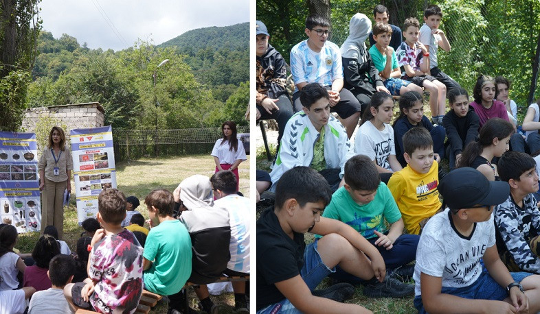 Հումանիտար ականազերծման և փորձագիտական կենտրոնի մասնագետները պայթուցիկ զինամթերքի վտանգի իրազեկման դասընթաց են իրականացրել ճամբարում