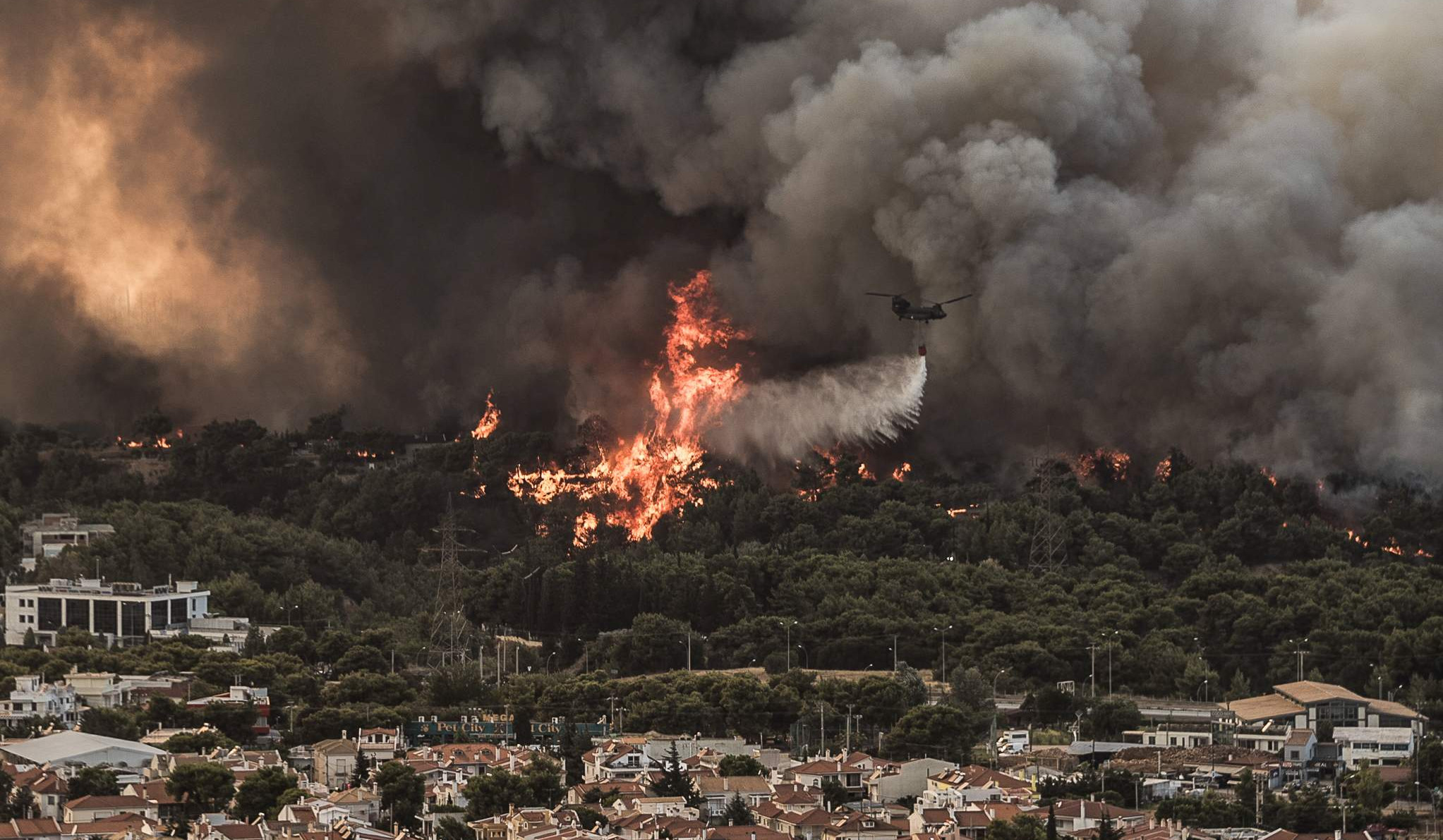 Экстремальная жара и лесные пожары на западе Европы