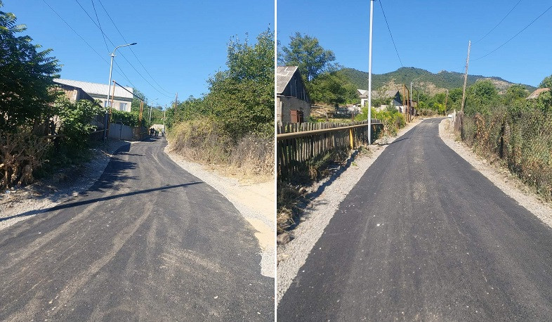 Մեծ Այրում բնակավայրում ավարտին են հասցվում 6-րդ փողոցի ասֆալտապատման աշխատանքները