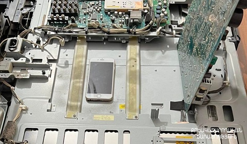 «Արմավիր» ՔԿՀ աշխատակիցները հեռուստացույցի մեջ  բջջային հեռախոս են հայտնաբերել