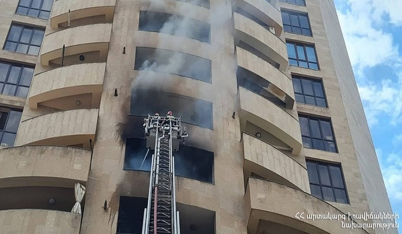 ԱԻՆ-ը մանրամասներ է ներկայացրել Երևանի 18-հարկանի շենքի մալուխների հորանում բռնկված հրդեհից