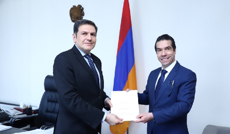 Բրազիլիայի դեսպանն իր հավատարմագրերի պատճենն է հանձնել ԱԳ նախարարի տեղակալին