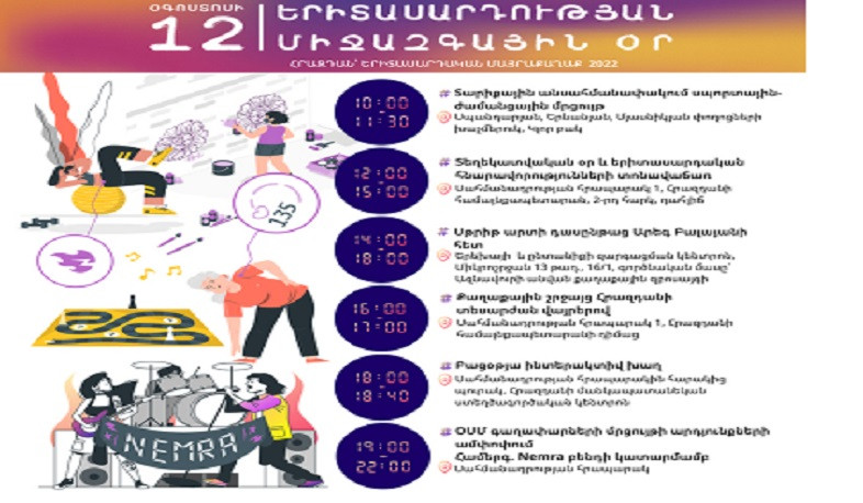 Երիտասարդության օրը կնշվի 2022 թ. «Երիտասարդական մայրաքաղաք» Հրազդանում և ՀՀ մարզերում