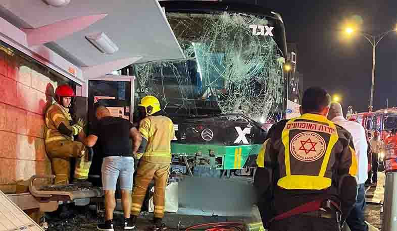 Bus rams into bus stop in Jerusalem killing at least three