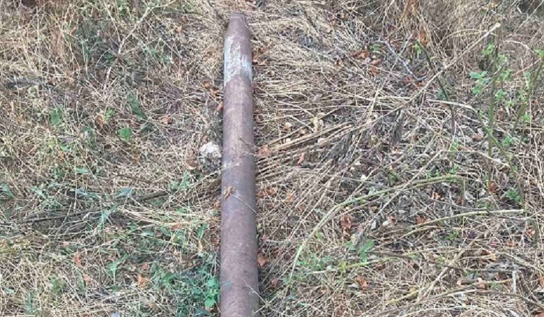 Սևքար գյուղի վերջնամասում հայտնաբերվել է չպայթած արկ