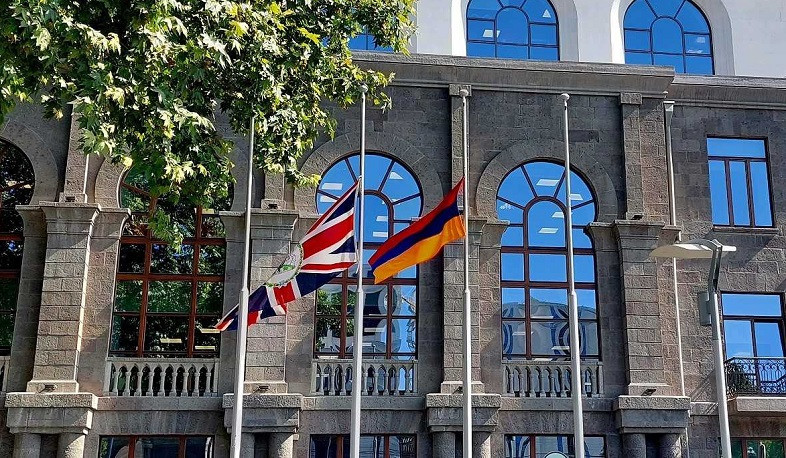 UK flags fly half in Yerevan, in respect for the victims of the deadly blast