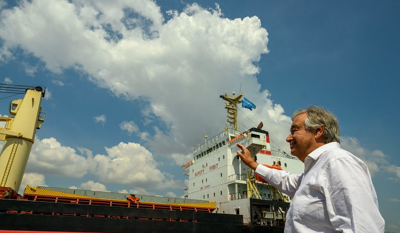 Guterres says U.N. working with U.S. and EU to get Russian food to markets