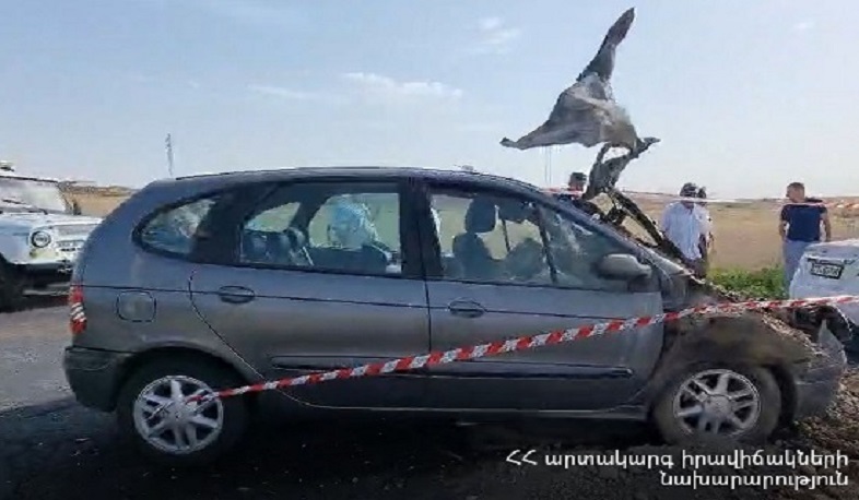 Հրդեհի բռնկմամբ ՃՏՊ Զովունի գյուղում