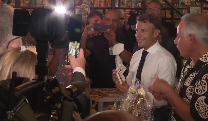Macron visits record store in Algeria popularized by DJ Snake hit