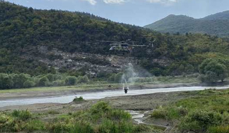 Փրկարարներն Իջևանի գինու գործարանի մոտակայքում վերսկսել են հրդեհաշիջման աշխատանքները