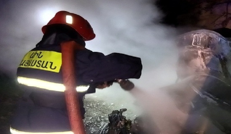 Ալավերդի քաղաքում այրվել է ավտոմեքենա