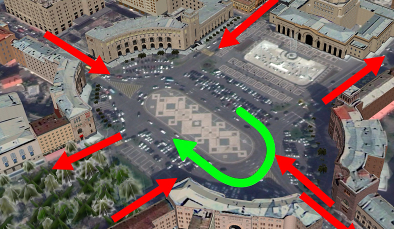 Հանրապետության հրապարակում կկատարվի երթևեկության կազմակերպման փոփոխություն