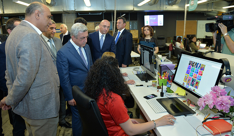 Նախագահ Սերժ Սարգսյանը ներկա է գտնվել «Սոֆտկոնստրակտ» ընկերության գրասենյակի բացմանը