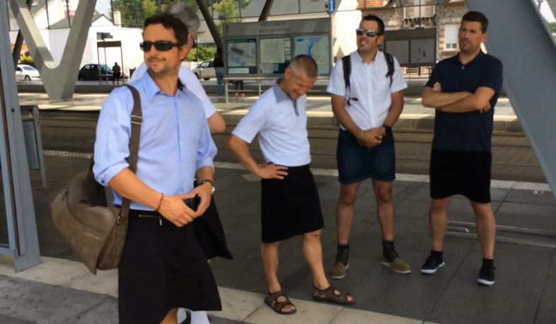 Nantes drivers wear skirts to work